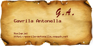 Gavrila Antonella névjegykártya